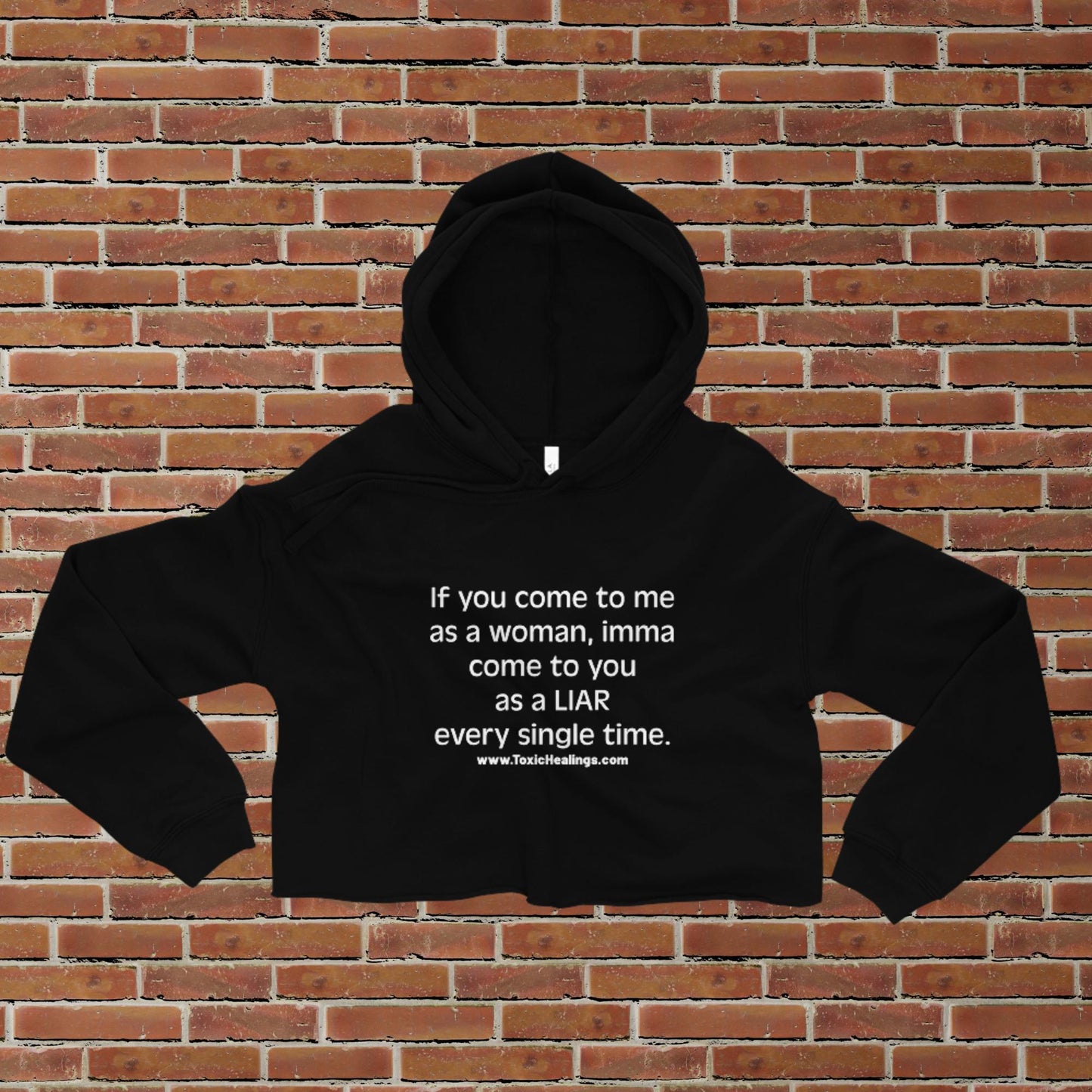 As a Woman Crop Hoodie